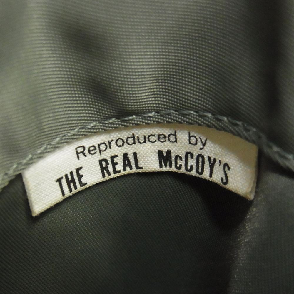 The REAL McCOY'S ザリアルマッコイズ 旧マッコイ BLUE ANCHOR OVERALL アンカー オーバーオール 実名復刻 L-2B フライト ジャケット グリーン系 XS【中古】