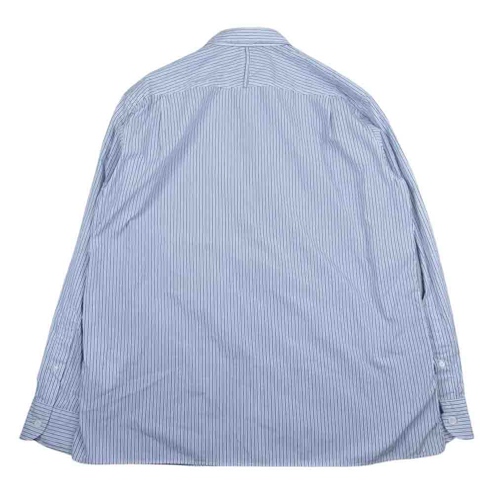 JUNYA WATANABE COMME des GARCONS MAN ジュンヤワタナベコムデギャルソンマン AD2019 WE-B015 × Levis リーバイス  デニム切替 綿ストライプ Wネーム 長袖 シャツ インディゴブルー系 M【中古】