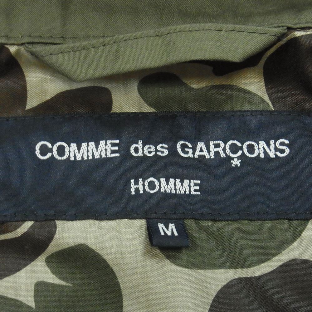 COMME des GARCONS HOMME コムデギャルソンオム 22SS HI-J007 綿エステル 高密度 ウェザー 製品加工 アノラック パーカー ジャケット カーキ系 M【中古】