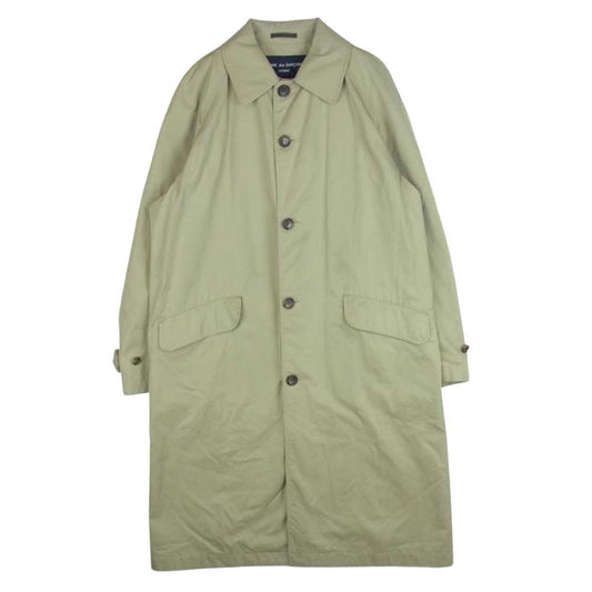 COMME des GARCONS HOMME コムデギャルソンオム 19SS HC-C009 Cotton Gabarrdine Coat コットンギャバジン ステンカラー コート ベージュ系 S【中古】