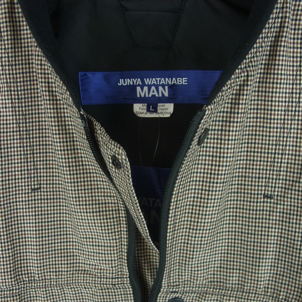 JUNYA WATANABE COMME des GARCONS MAN ジュンヤワタナベコムデギャルソンマン 22SS WI-J101 Karrimor カリマー ラミー ナイロン先染チェック リュック ドッキング リバーシブル ブルゾン ジャケット ブラウン系 ブラック系 L【中古】