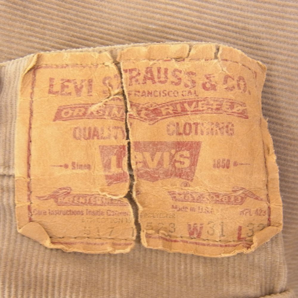 Levi's リーバイス ヴィンテージ USA製 白タブ 517 コーデュロイ パンツ ベージュ ベージュ系 31【中古】