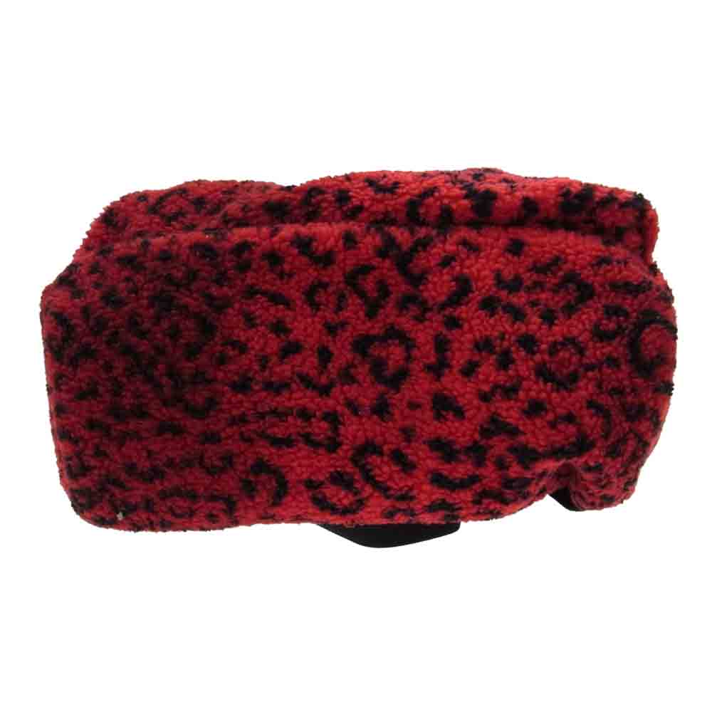 Supreme シュプリーム 17AW  Leopard Fleece Backpack レオパード フリース バックパック デイパック リュック レッド系【中古】