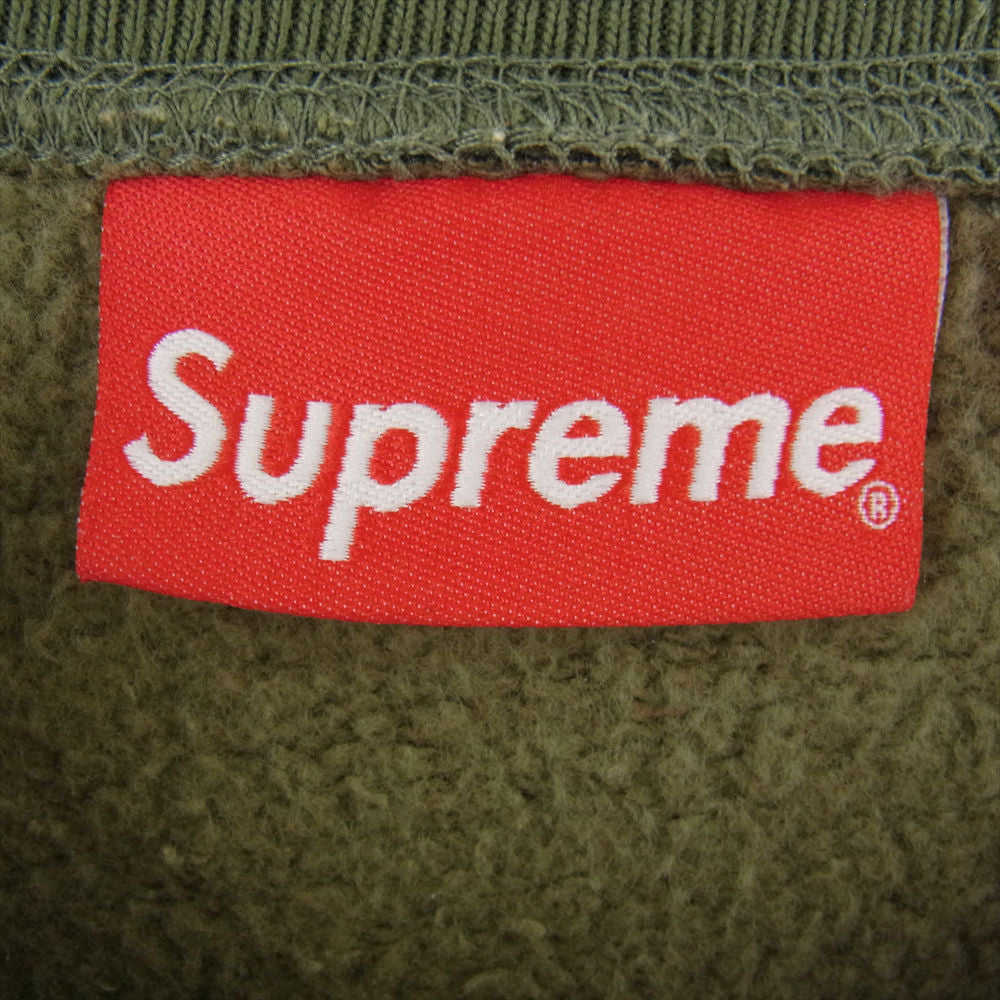 Supreme シュプリーム 15AW  Box Logo Crewneck ボックスロゴ クルーネック スウェット トレーナー カモフラ 迷彩 カーキ系 M【中古】