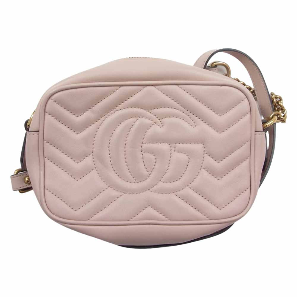 GUCCI グッチ 448065 GG MARMONT GGマーモント 斜め掛け チェーン ショルダー バッグ ピンク系【中古】