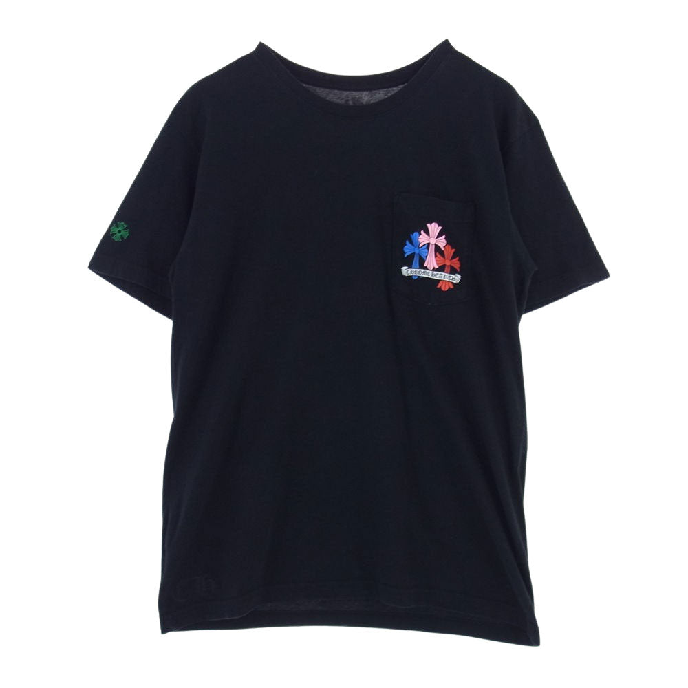 CHROME HEARTS クロムハーツ（原本無） セメタリークロス ポケット Ｔシャツ ブラック系 L【中古】