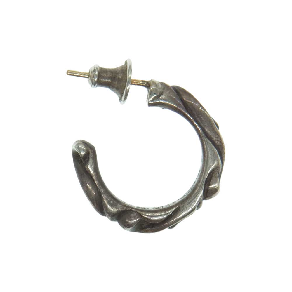 CHROME HEARTS クロムハーツ（原本無） HOOP SCROOL 1 スクロール フープ ピアス シルバー系【中古】