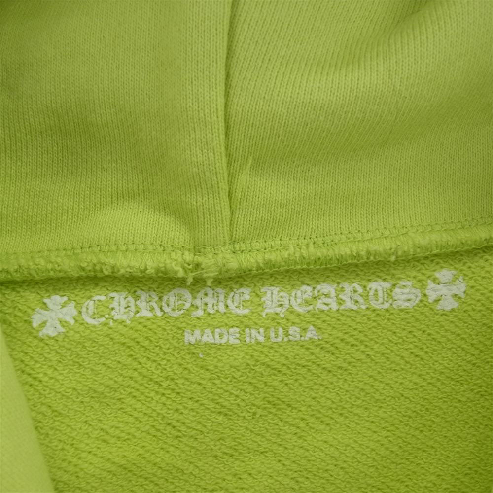 CHROME HEARTS クロムハーツ（原本無） × MATTY BOY マッティ ボーイ 国内正規店レシート付属 22AW PPO CHAIN GAME チェーンゲーム プルオーバー パーカー  蛍光グリーン系 XXL【中古】