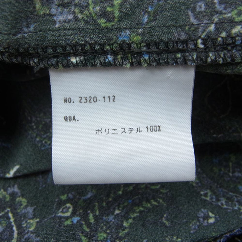 LAD MUSICIAN ラッドミュージシャン 19SS 2320-112 ペイズリー フラワー総柄 オープンカラー 半袖シャツ カーキ系 42【中古】