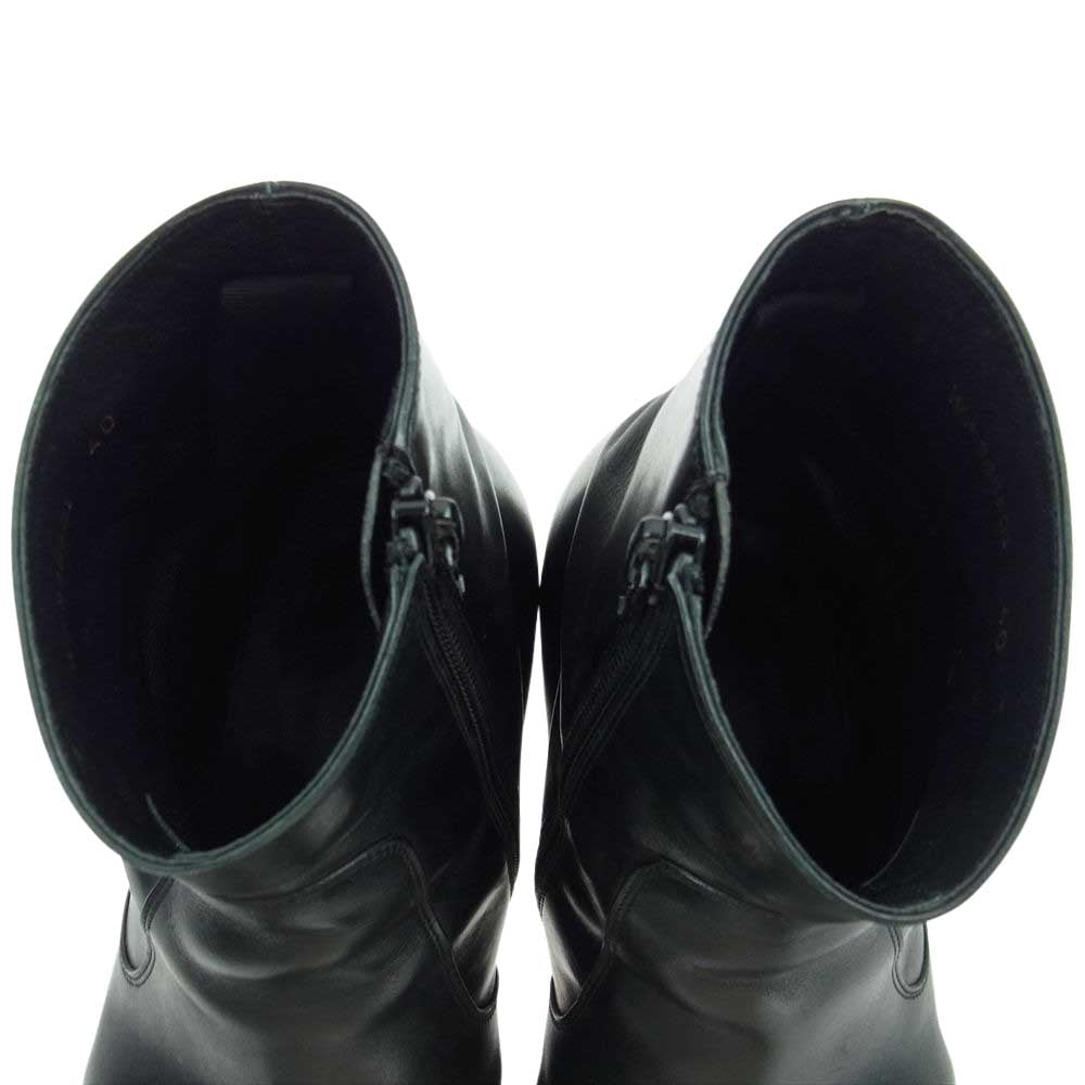 SAINT LAURENT サンローラン 345601 サイドジップ レザー ブーツ ブラック系 40【中古】