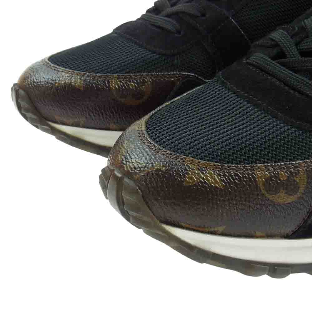 LOUIS VUITTON ルイ・ヴィトン 1A3CVZ モノグラム ランアウェイ コーティング キャンバス  スエード スニーカー ブラック系 ブラウン系 40.5【中古】