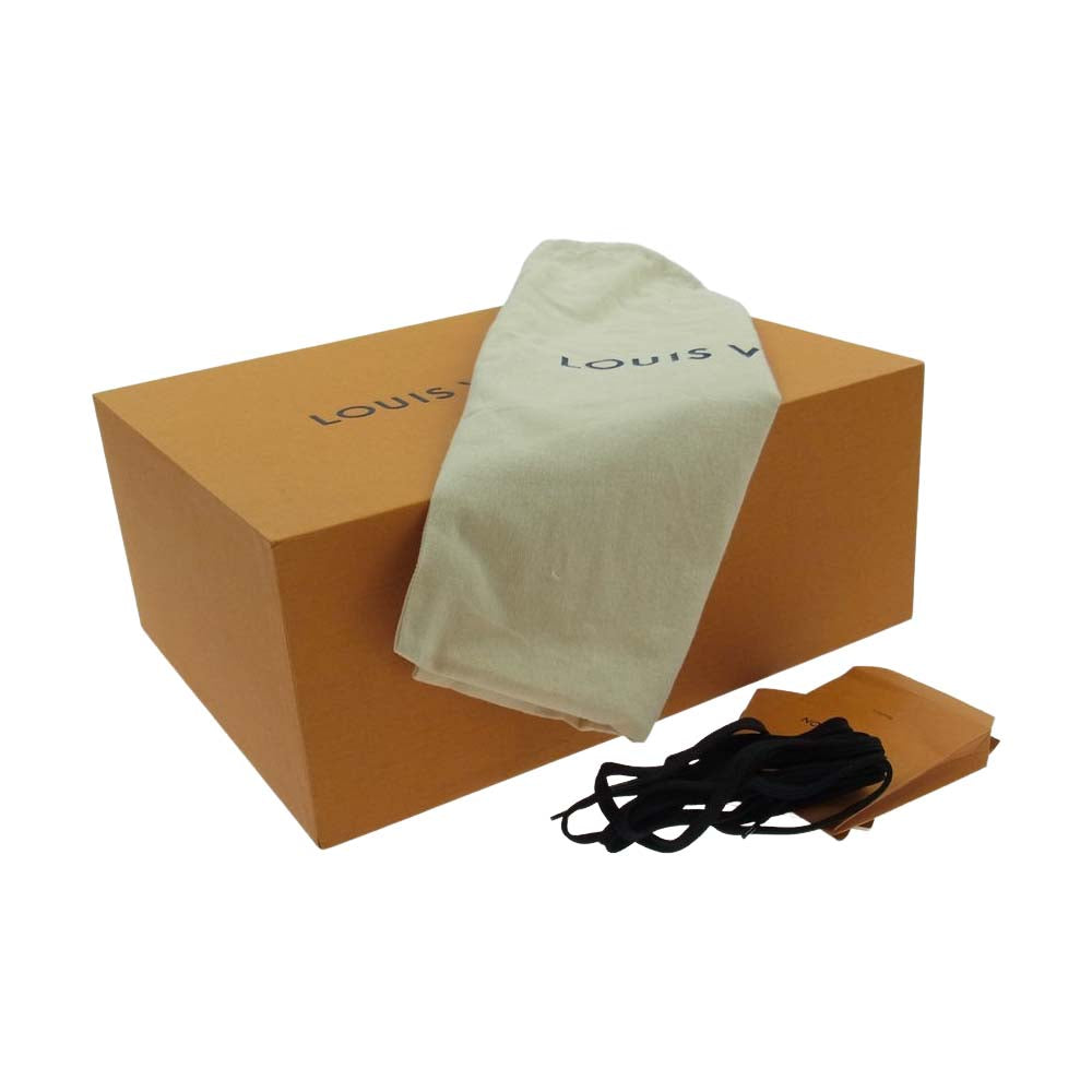 LOUIS VUITTON ルイ・ヴィトン 1A3CVZ モノグラム ランアウェイ コーティング キャンバス  スエード スニーカー ブラック系 ブラウン系 40.5【中古】