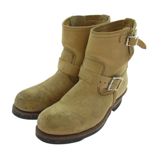 RED WING レッドウィング 2965 ENGINEER BOOTS スエード ショート エンジニア ブーツ ベージュ系 27.0cm【中古】