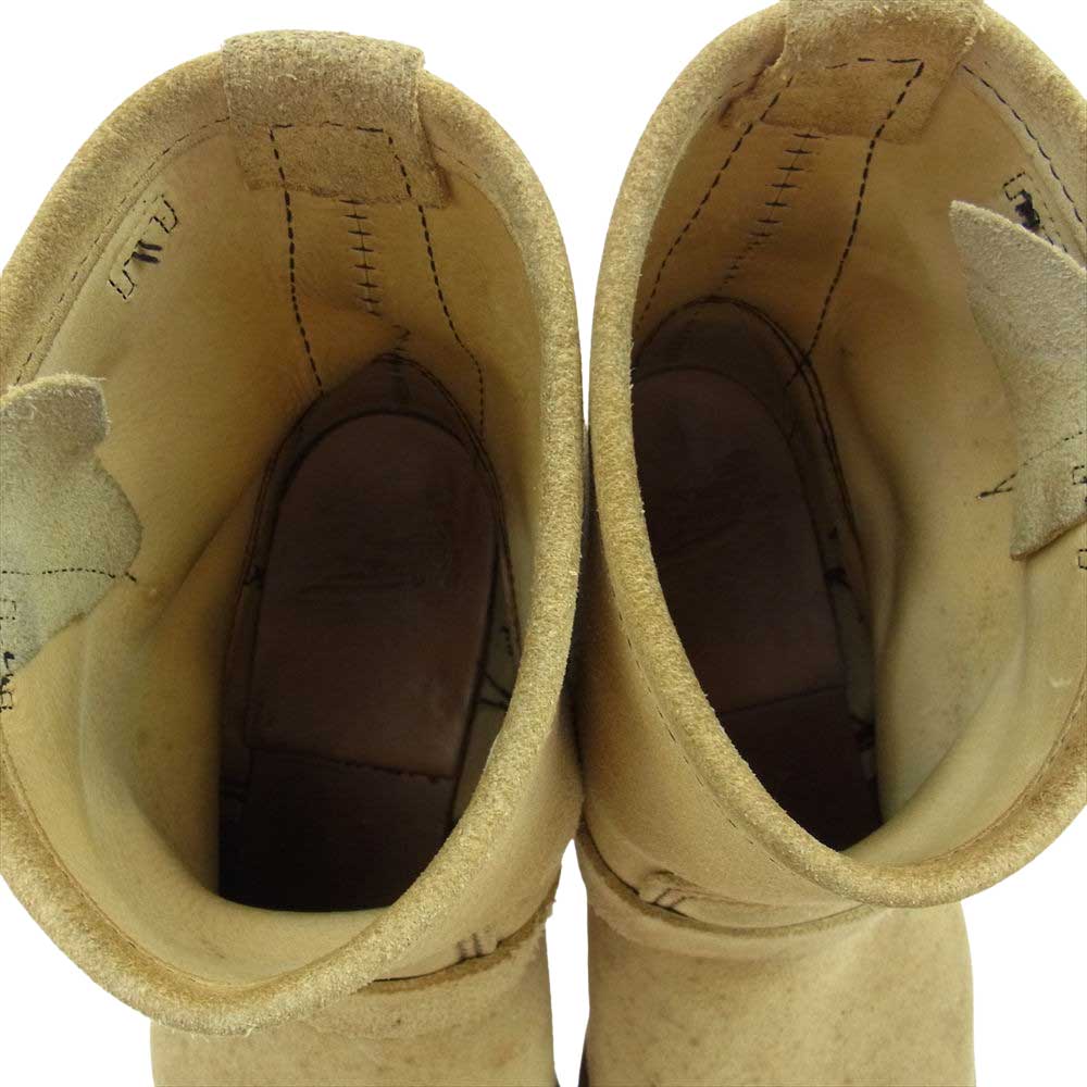 RED WING レッドウィング 2965 ENGINEER BOOTS スエード ショート エンジニア ブーツ ベージュ系 27.0cm【中古】