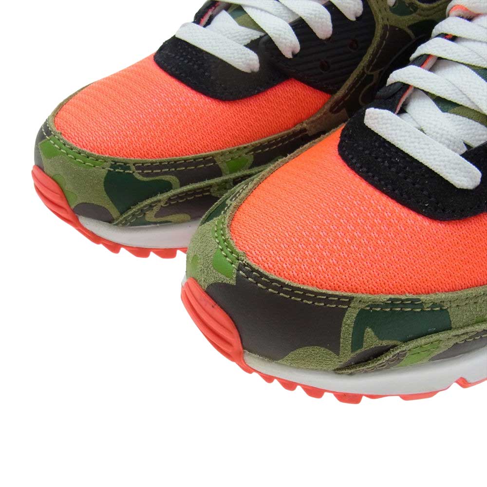 NIKE ナイキ CW6024-600 AIR MAX 90 SP REVERSE DUCK CAMO INFRARED エアマックス90 リバースダック カモ ローカット スニーカー グリーン系 ピンク系 25.5cm【美品】【中古】