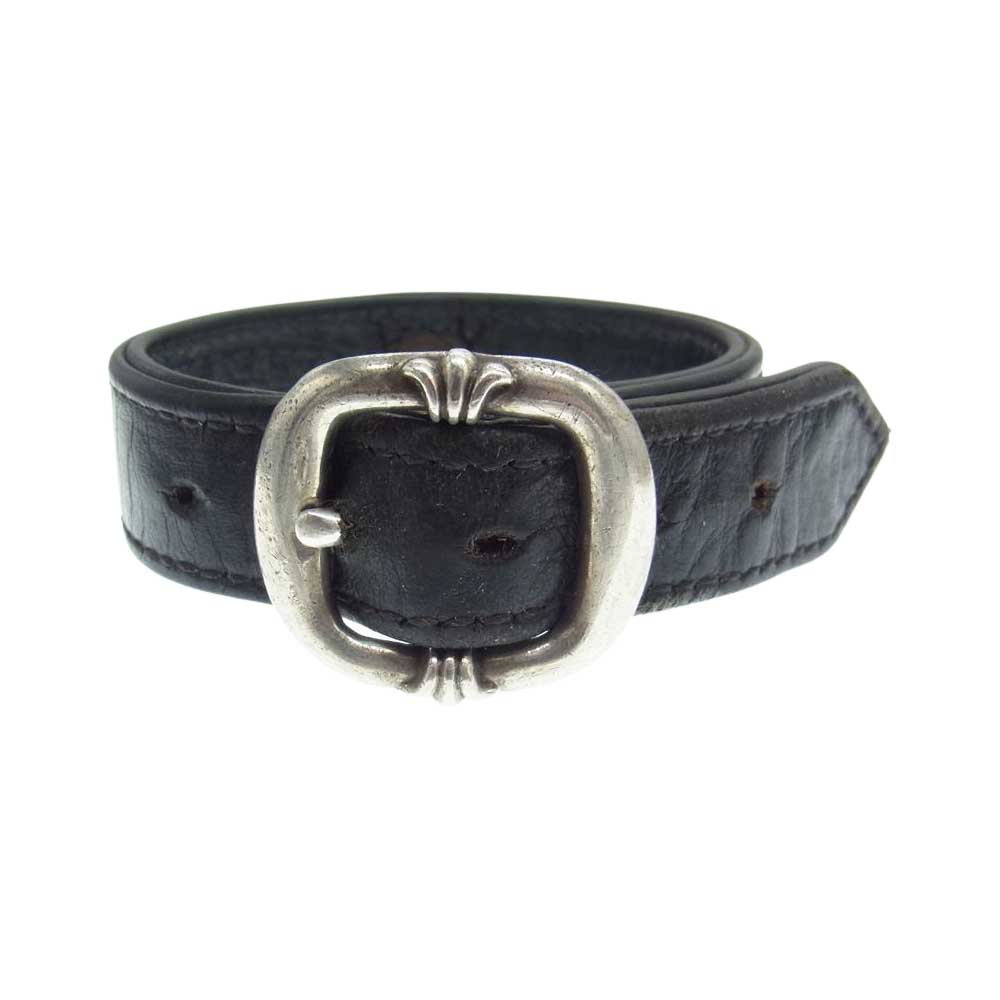 CHROME HEARTS クロムハーツ（原本無） GUNSLINGER ガンスリンガー クロスボール レザー ブレスレット ブラック系【中古】