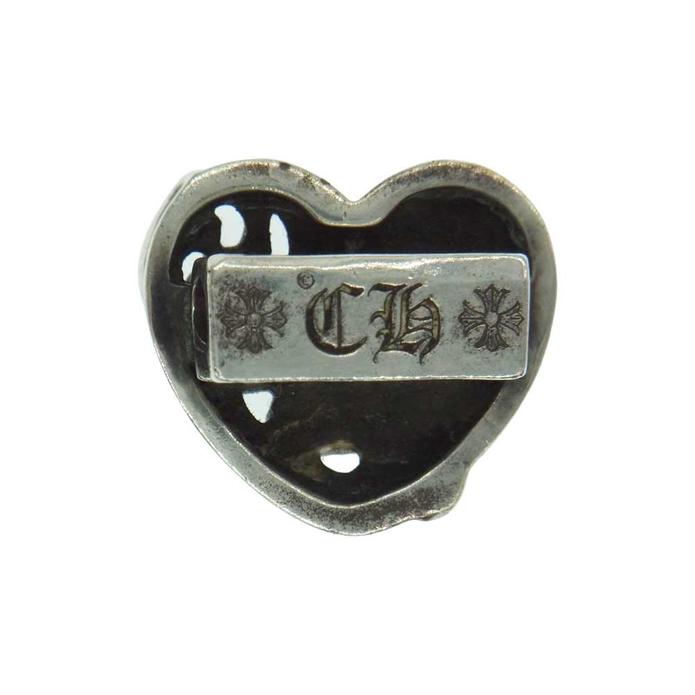 CHROME HEARTS クロムハーツ（原本無） HAIRBAND ハート ボタン ヘアゴム コンチョ シルバー系【中古】