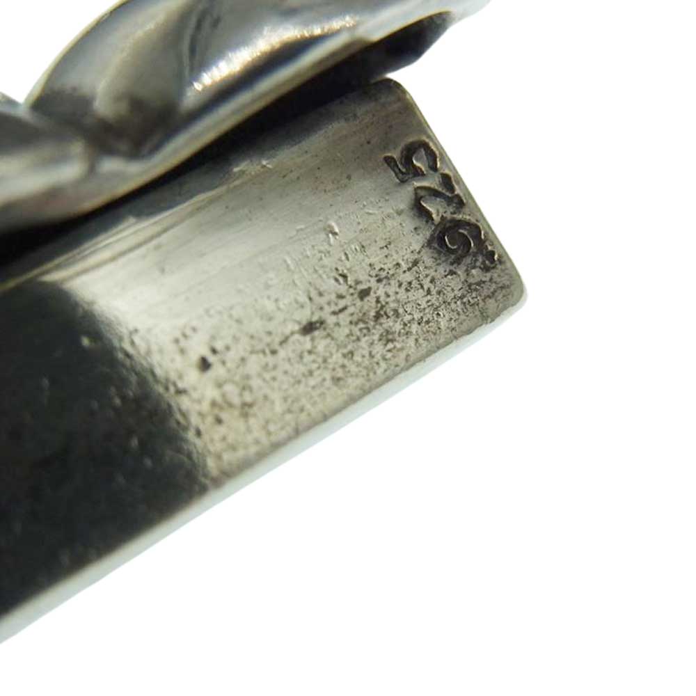 CHROME HEARTS クロムハーツ（原本無） HAIRBAND ハート ボタン ヘアゴム コンチョ シルバー系【中古】