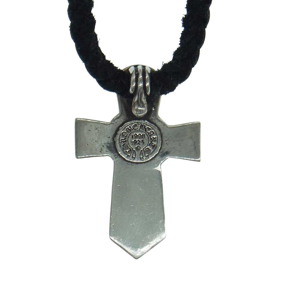 CHROME HEARTS クロムハーツ（原本無） VULCAN CROSS SM BC スモール バルカンクロス レザーブレイド ネックレス シルバー系【中古】