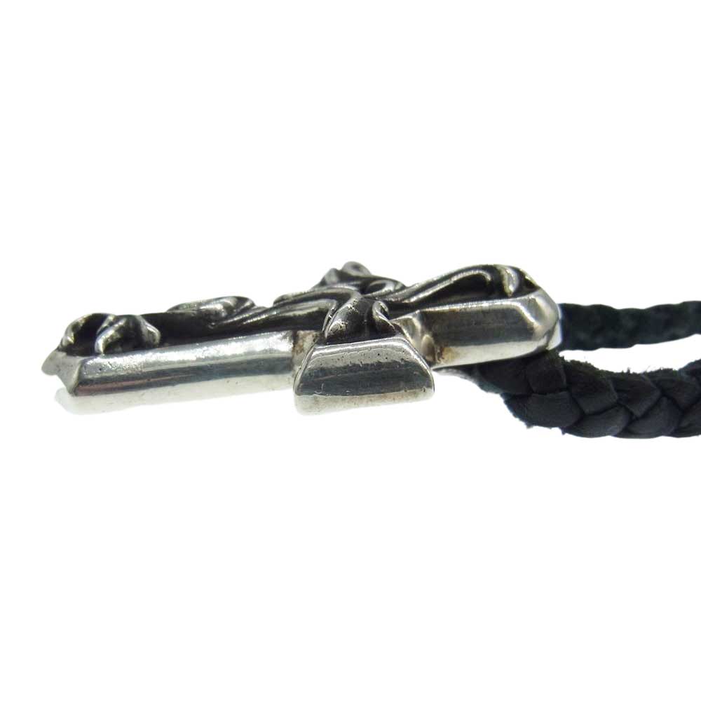 CHROME HEARTS クロムハーツ（原本無） VULCAN CROSS SM BC スモール バルカンクロス レザーブレイド ネックレス シルバー系【中古】