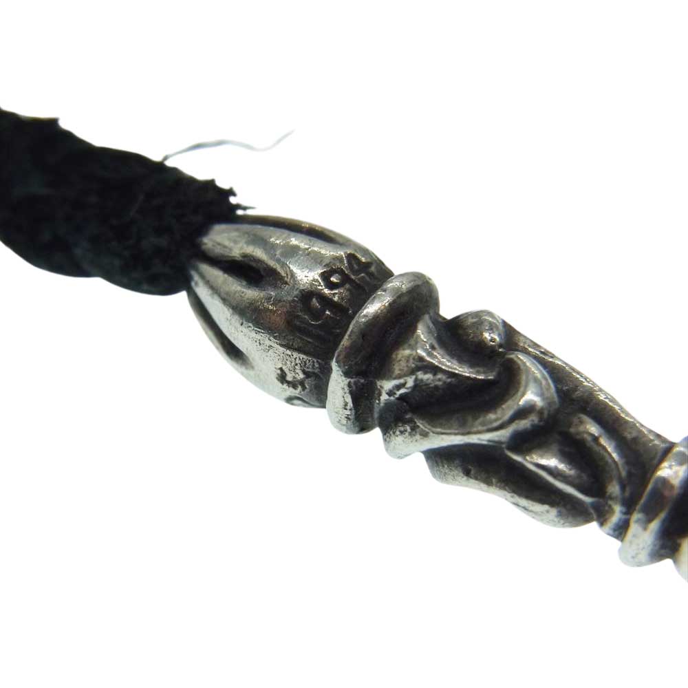 CHROME HEARTS クロムハーツ（原本無） VULCAN CROSS SM BC スモール バルカンクロス レザーブレイド ネックレス シルバー系【中古】