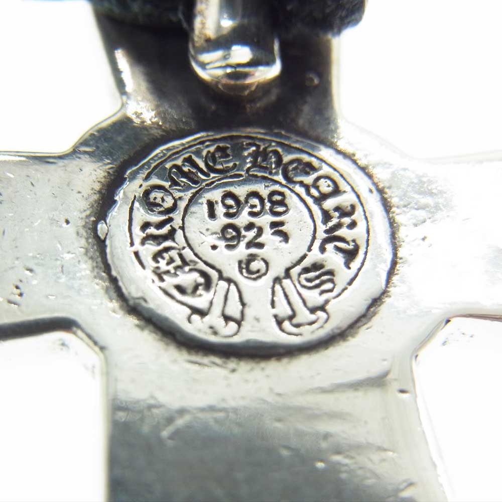 CHROME HEARTS クロムハーツ（原本無） VULCAN CROSS SM BC スモール バルカンクロス レザーブレイド ネックレス シルバー系【中古】
