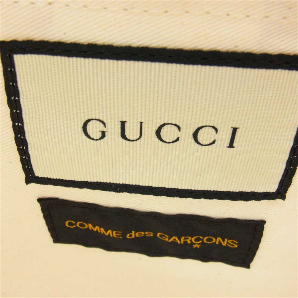 GUCCI グッチ GARDEN ガーデン × COMME des GARCONS コムデギャルソン OD-K201 PVC ローズプリント トートバッグ ライトブラウン系【中古】