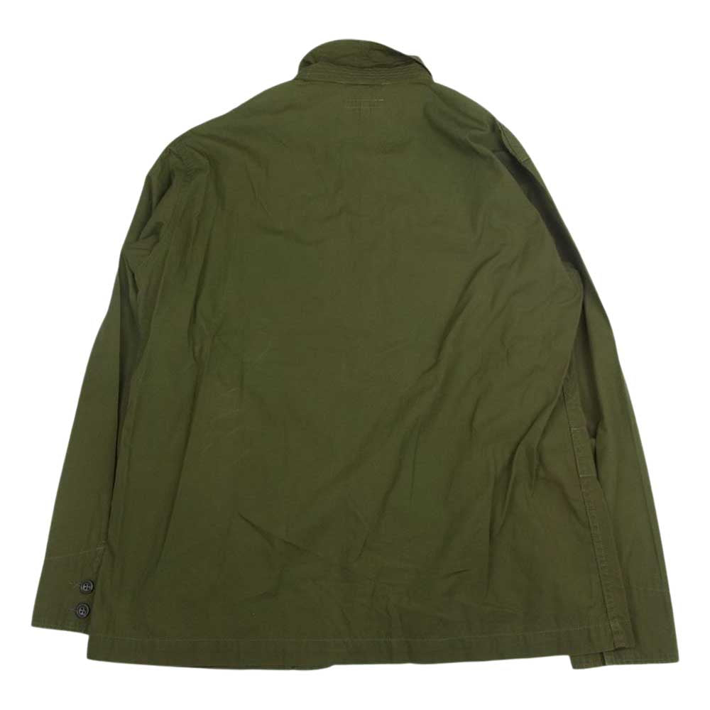 Engineered Garments エンジニアードガーメンツ スタンドカラー ミリタリー シャツ ジャケット カーキ系 S【中古】