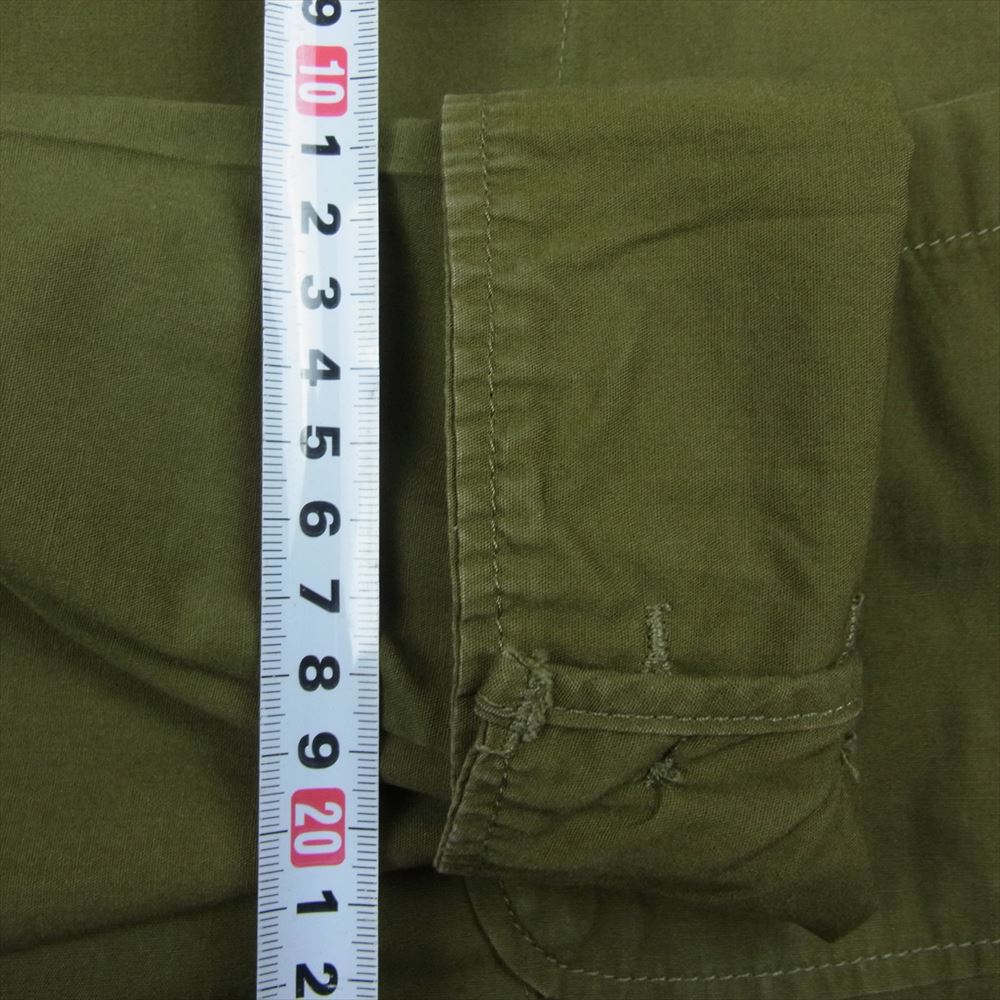 Engineered Garments エンジニアードガーメンツ スタンドカラー ミリタリー シャツ ジャケット カーキ系 S【中古】
