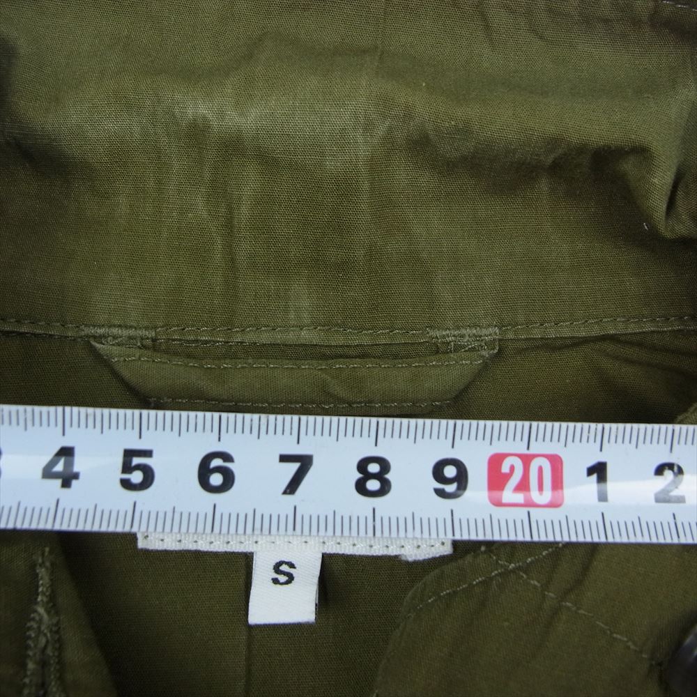 Engineered Garments エンジニアードガーメンツ スタンドカラー ミリタリー シャツ ジャケット カーキ系 S【中古】