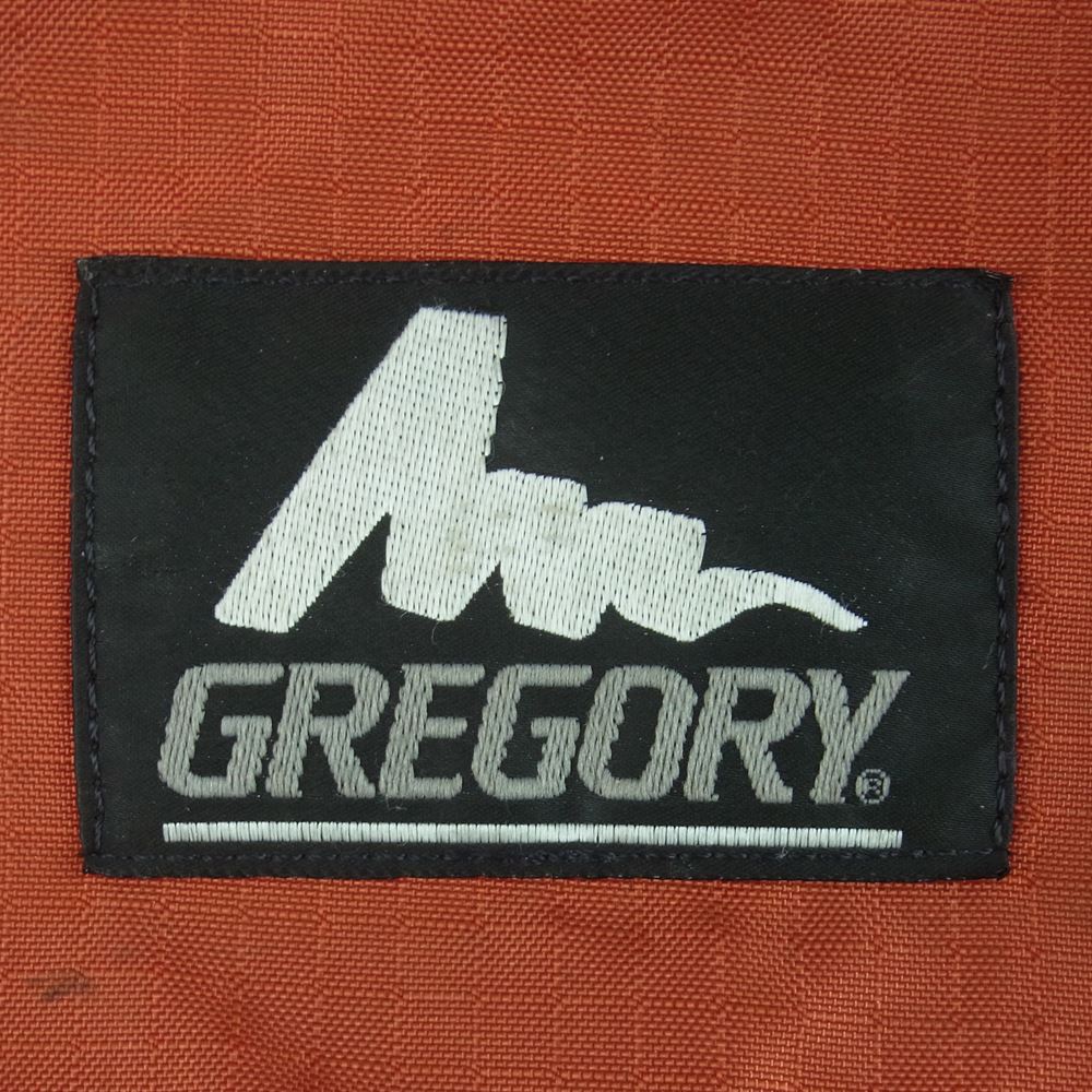 GREGORY グレゴリー 【訳難有】旧タグ 銀文字タグ ランパールーム ウエスト ショルダー バッグ オレンジ系 ブラック系【中古】