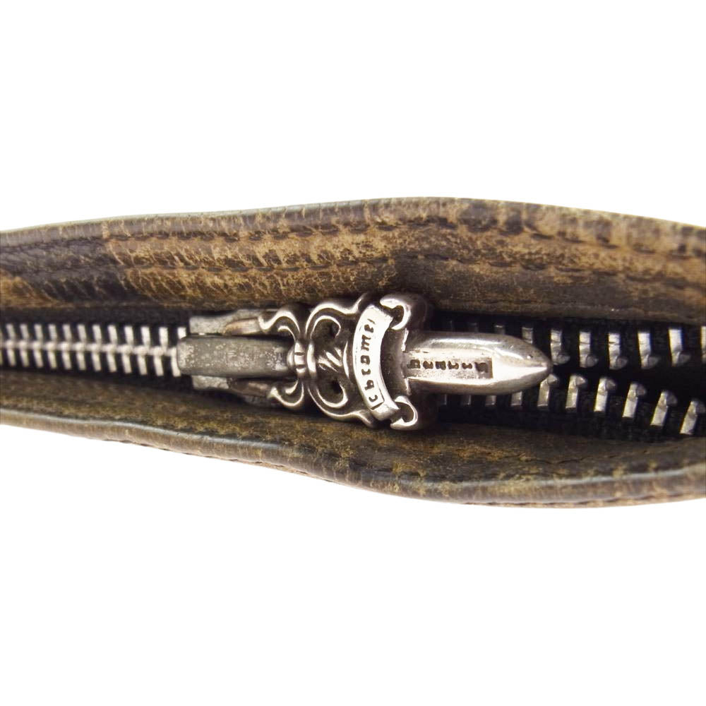CHROME HEARTS クロムハーツ（原本無） ZPR CHNG PURSE 2 チェンジパース ダガージップ ポーチ カモ カーキ系【中古】