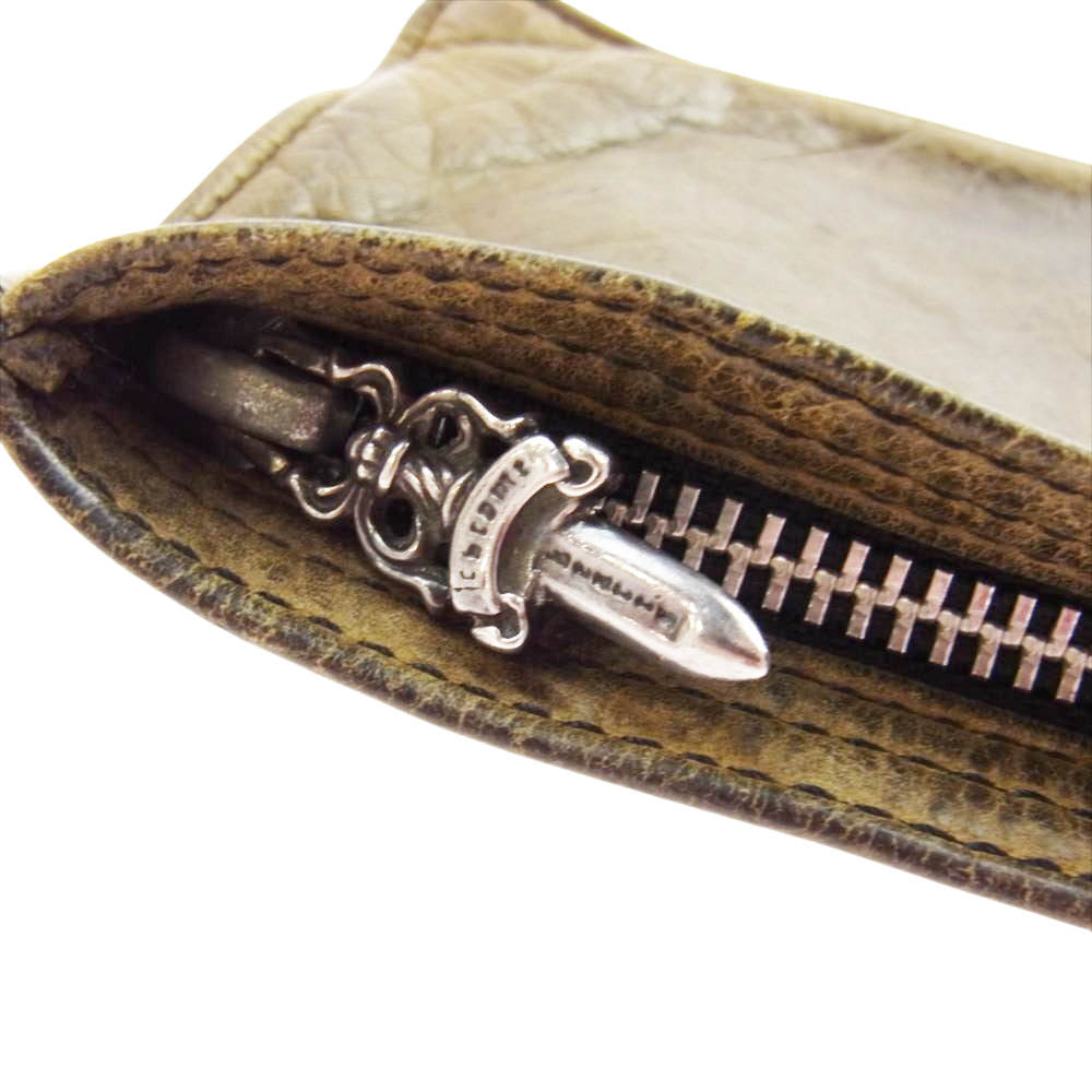 CHROME HEARTS クロムハーツ（原本無） ZPR CHNG PURSE 2 チェンジパース ダガージップ ポーチ カモ カーキ系【中古】