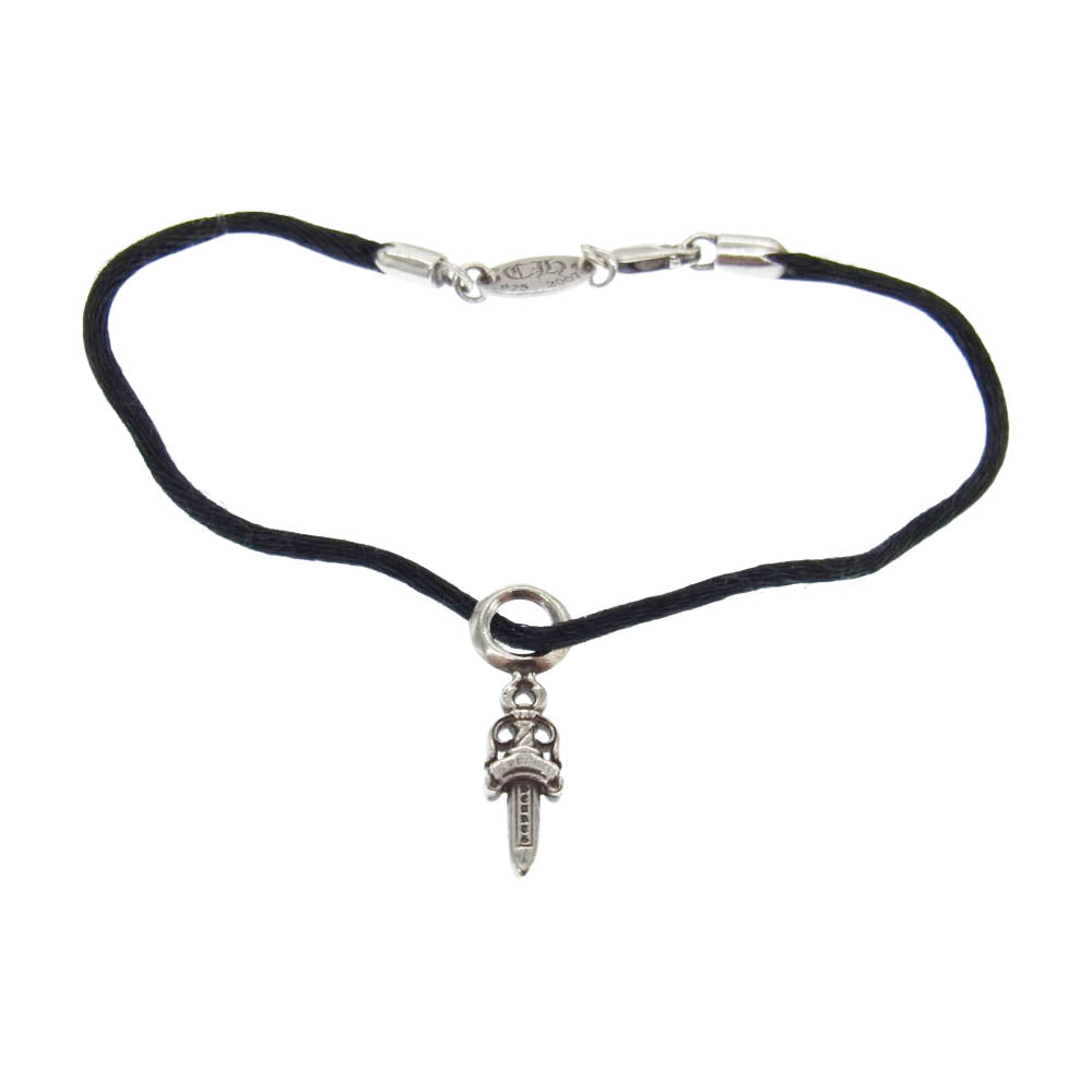 CHROME HEARTS クロムハーツ（原本無） KZ ケーゼット ダガー スタック シルク ブレスレット ブラック系 シルバー系【中古】