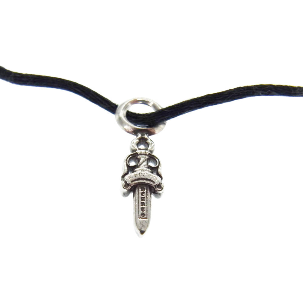 CHROME HEARTS クロムハーツ（原本無） KZ ケーゼット ダガー スタック シルク ブレスレット ブラック系 シルバー系【中古】