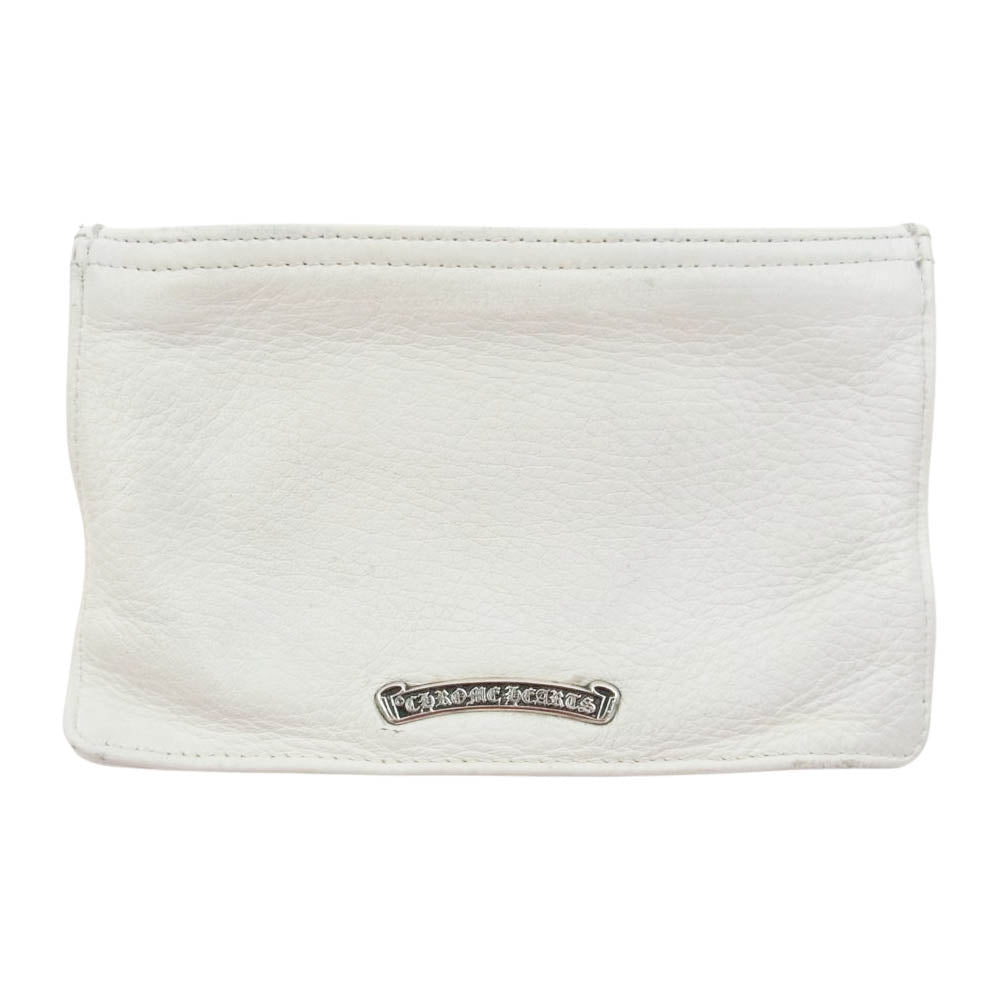 CHROME HEARTS クロムハーツ（原本無） ZPR CHNG PURSE #2 チェンジパース ダガージップ ポーチ ホワイト ホワイト系【中古】