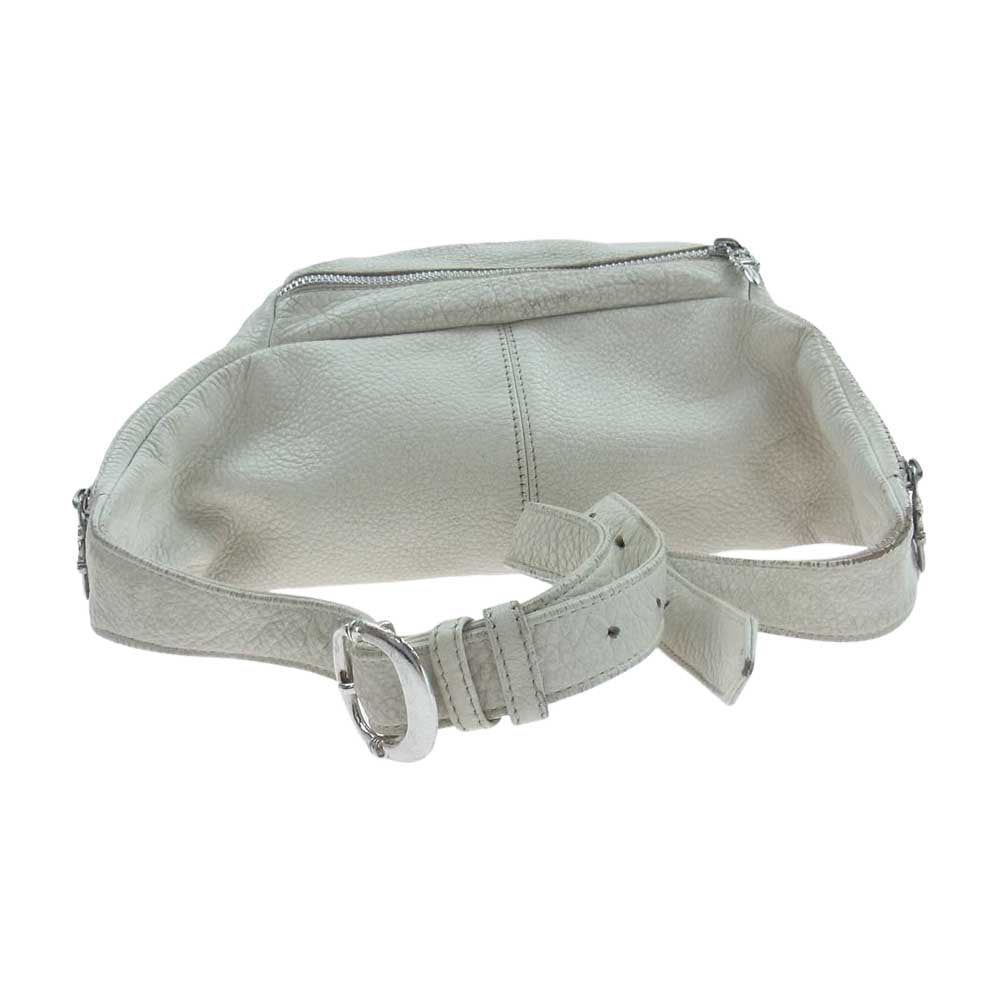 CHROME HEARTS クロムハーツ（原本無） #1 SNAT PACK スナットパック レザー ウエスト ボディ バッグ ロジウム加工 ホワイト系【中古】