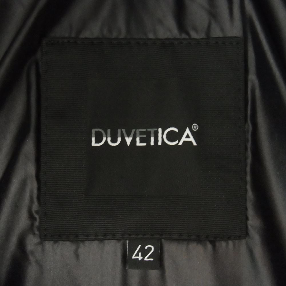 DUVETICA デュベティカ 4840N00 国内正規品 CARYS カリス フード裏総ラビットファー ダウン コート カーキ系 42【中古】