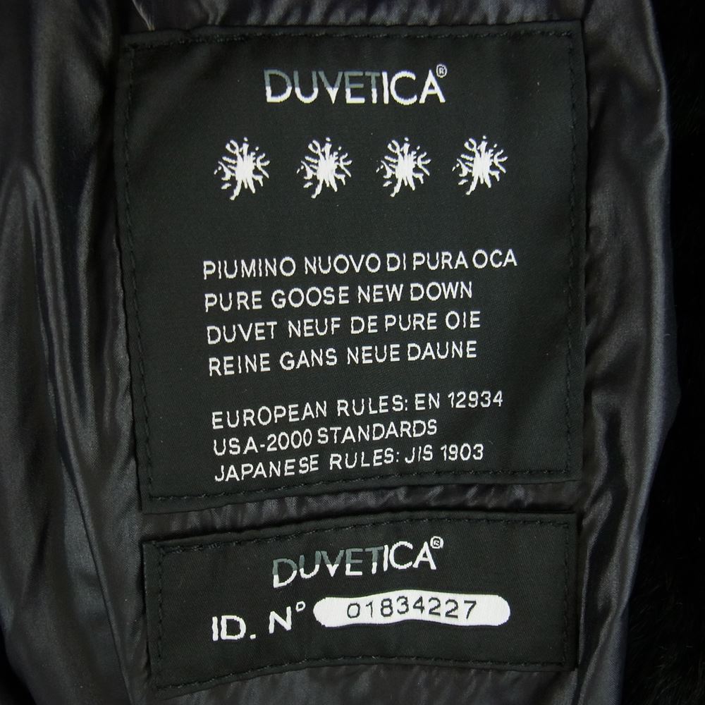 DUVETICA デュベティカ 4840N00 国内正規品 CARYS カリス フード裏総ラビットファー ダウン コート カーキ系 42【中古】