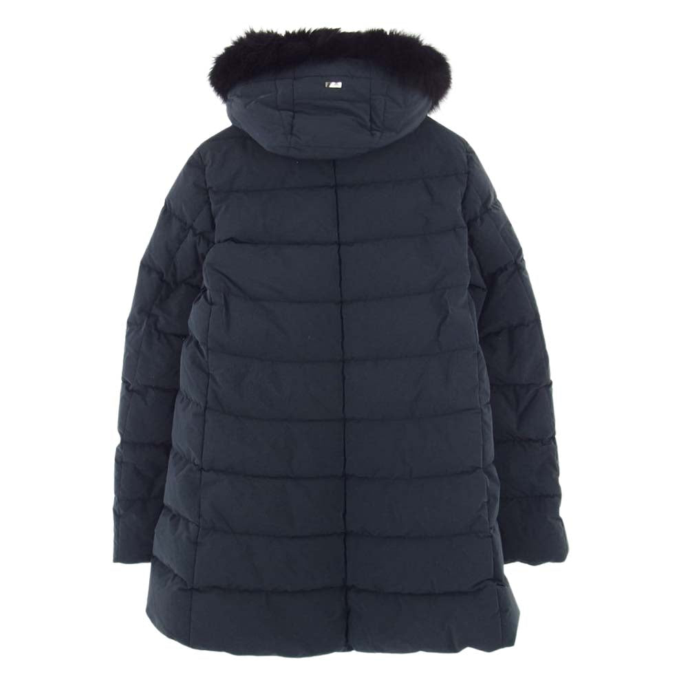 Herno ヘルノ PI0528D 国内正規品 ウェザー生地 フォックスファー ダウン コート グレー系 42【中古】