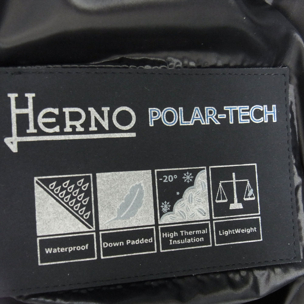 Herno ヘルノ PI0528D 国内正規品 ウェザー生地 フォックスファー ダウン コート グレー系 42【中古】