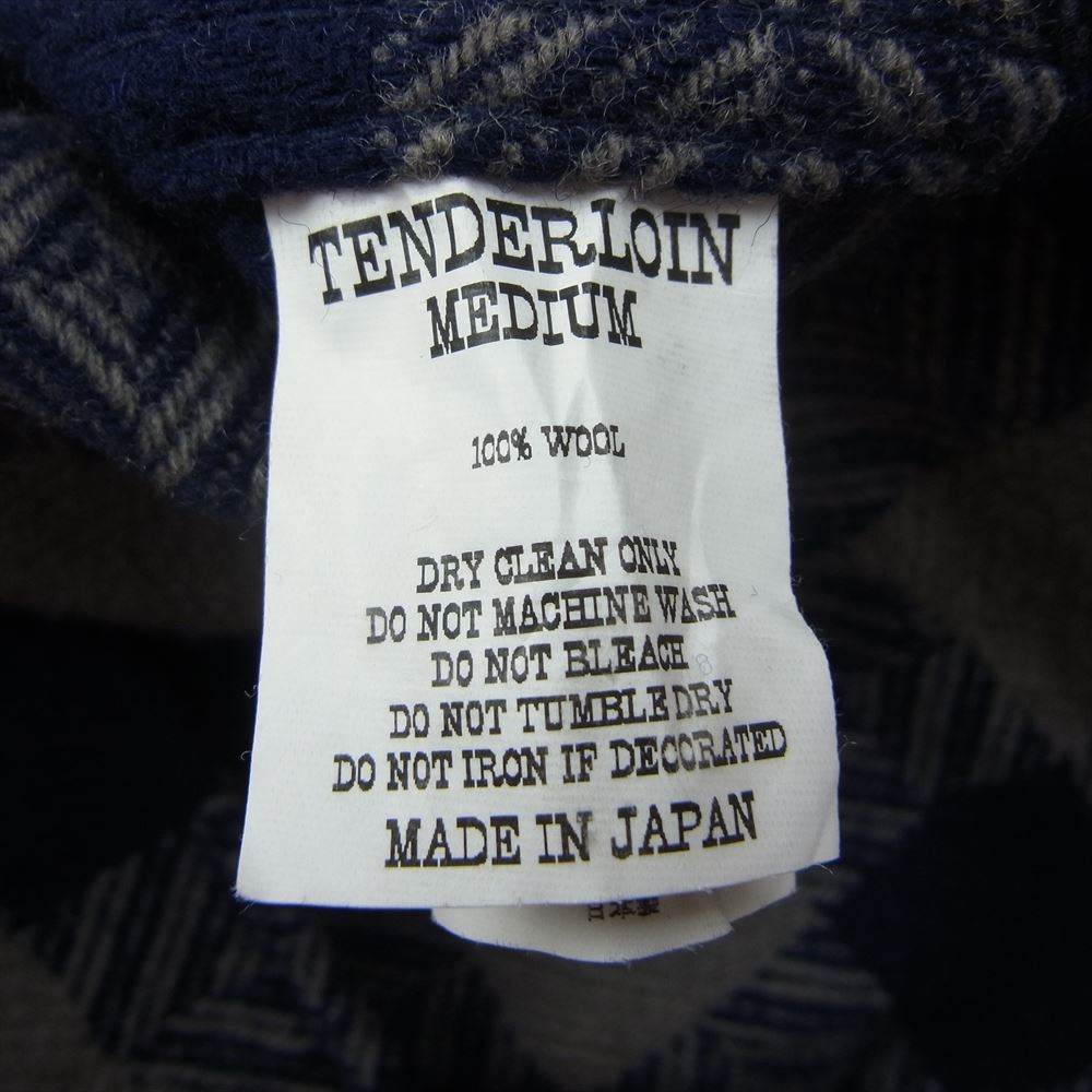 TENDERLOIN テンダーロイン 13AW T-BUFFALO CPO JKT バッファロー チェック シャツ ジャケット グレー系 ネイビー系 M【中古】