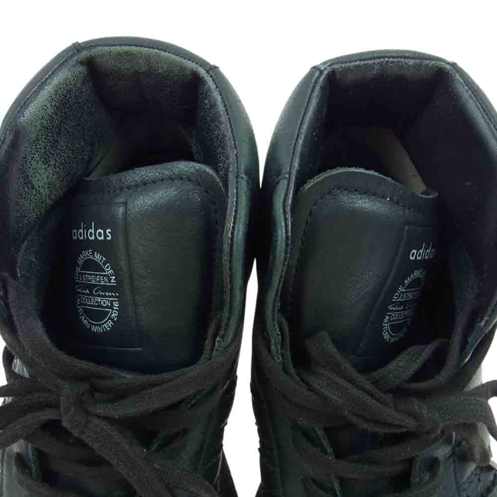 Rick Owens リックオウエンス 16AW BA9763 × adidas RO MASTODON PRO MODEL ハイカット スニーカー ブラック系 26.5cm【中古】