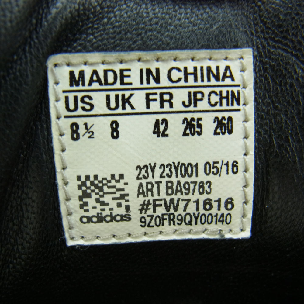 Rick Owens リックオウエンス 16AW BA9763 × adidas RO MASTODON PRO MODEL ハイカット スニーカー ブラック系 26.5cm【中古】