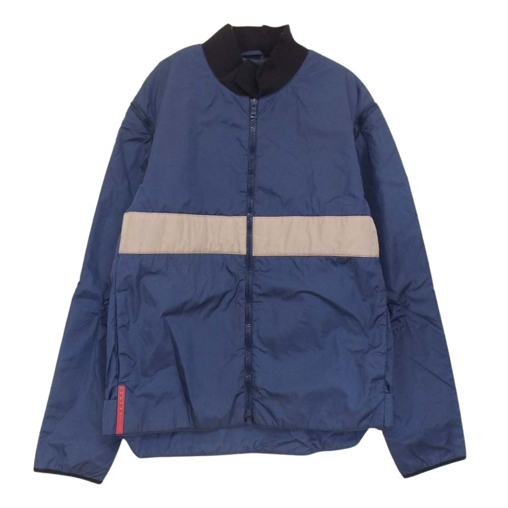 PRADA プラダ SGV233 ナイロン 袖着脱可能 ブルゾン ジャケット ネイビー系【中古】