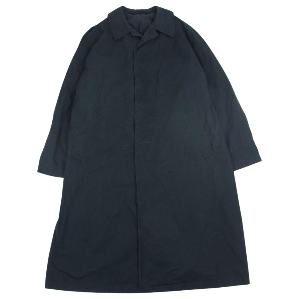 ARMANI COLLEZIONI アルマーニコレッツォーニ 国内正規品 イタリア製 コットン トレンチ コート ブラック系 48【中古】