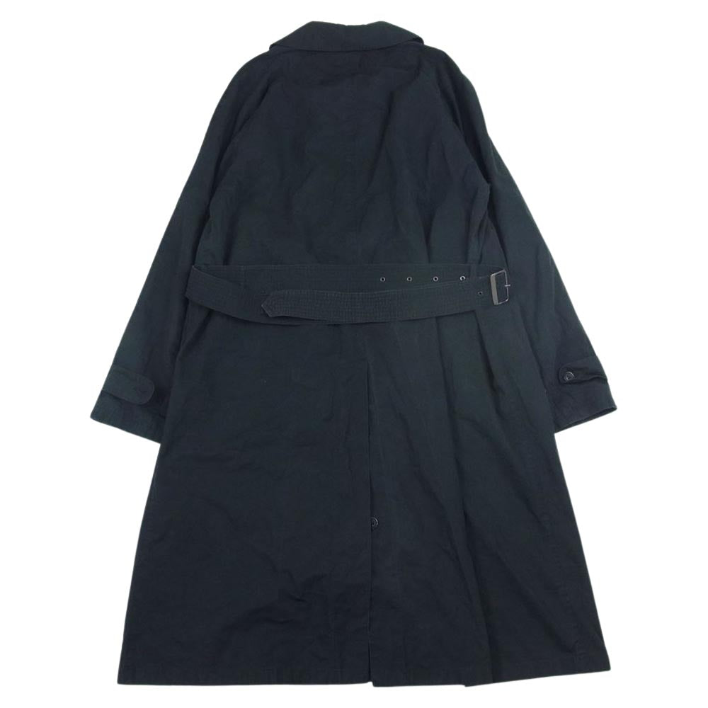 ARMANI COLLEZIONI アルマーニコレッツォーニ 国内正規品 イタリア製 コットン トレンチ コート ブラック系 48【中古】