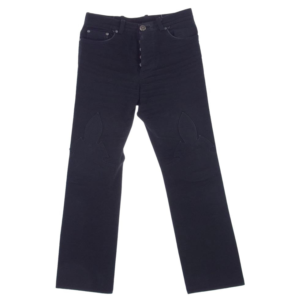 CHROME HEARTS クロムハーツ（原本無） DNM PANTS フレアニー ボタンフライ デニム パンツ ブラック系【中古】