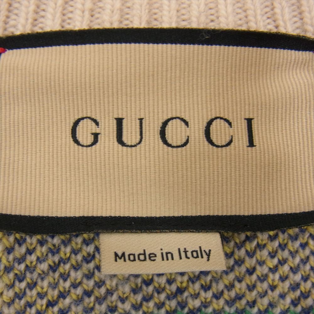 GUCCI グッチ 21AW 661835 GG スター ウール ニット ベージュ系 XXL【中古】