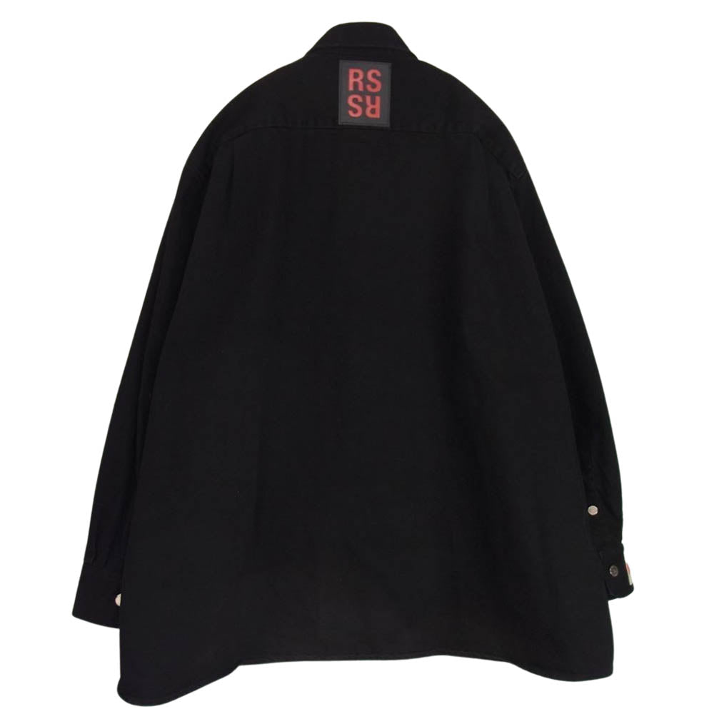 RAF SIMONS ラフシモンズ 20SS RF019577　 BIG FIT DENIM SHIRT シャツ ジャケット ブラック ブラック系 M【中古】